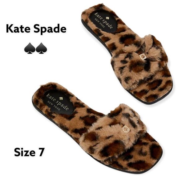 🆕Kate Spade leopard slippers 7 - Picture 1 of 5